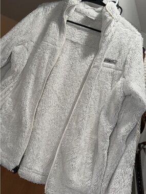 Columbia White Plush Fleece Jacket